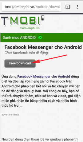 cai dat facebook messenger cho dien thoai