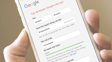 dang ky gmail tren dien thoai