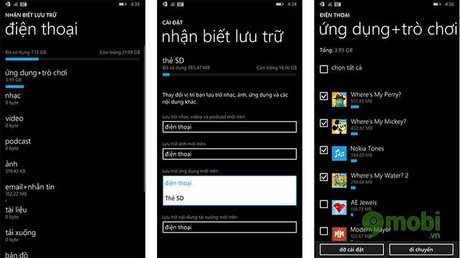 di chuyen ung dung sang the nho tren Windows Phone 8.1