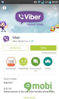 Ứng dụng chat Viber ung dung chat viber trenad, ios ,windows phone