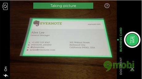 Evernote for iOS - Kiểm tra chức năng Scan Card-Visit