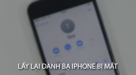 lay lai danh ba iPhone