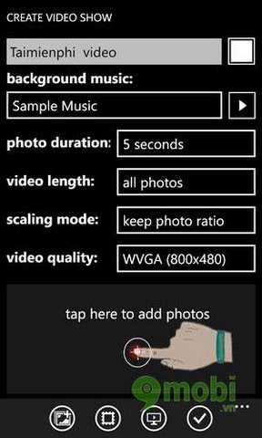 cach lam video tu anh tren windows phone 8.1