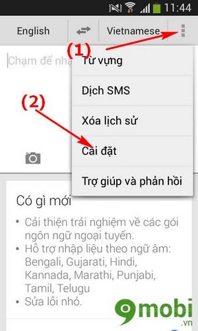 Thủ thuật sử dụng Google Translate ở chế độ Offine trên Android