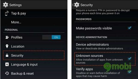 Đảm bảo tính an toàn khi cài đặt ứng dụng Android