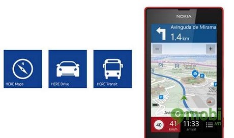 Here Maps trên Android, Winphone