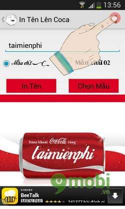Hướng dẫn in tên lên lon Coca Cola trên Android