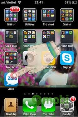 Thay đổi mật khẩu Zalo trên iOS với iPhone 6 plus, 6, ip 5s, 5, 4s, 4