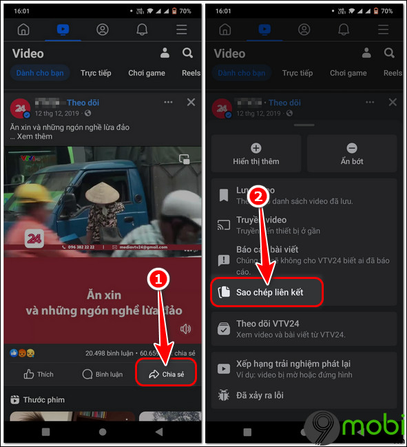 tai video tren Facebook ve dien thoai iPhone, Android